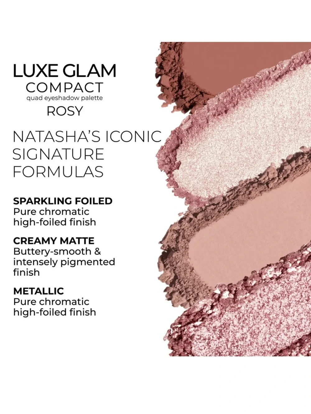 Natasha Denona Luxe Glam Compact Quad Eyeshadow Palette - Rosy